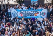 Marchan simpatizantes de la Patrulla Espiritual sobre Paseo de los Héroes