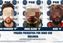Tres imputados por robo con violencia permanecerán en prisión preventiva