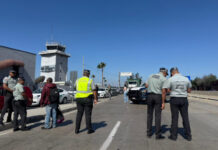 Maestros de la CNTE provocan congestionamiento vial rumbo al Aeropuerto de Tijuana