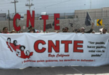 Maestros de la CNTE bloquean acceso a la garita de exportación en Tijuana