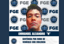 FGE logra sentencia condenatoria de seis años de prisión por robo de vehículo con violencia