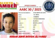 Alerta Amber por desaparición de Hiram Amir Novoa Álvarez