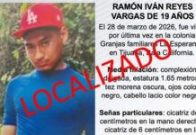 Es localizado Ramón Iván Reyes Vargas de 19 años