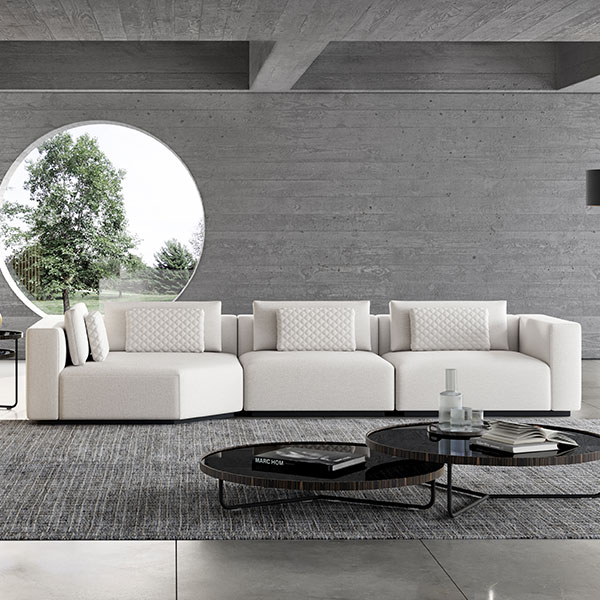 Spruce Modular Sofa Set 25A in Chalk Fabric