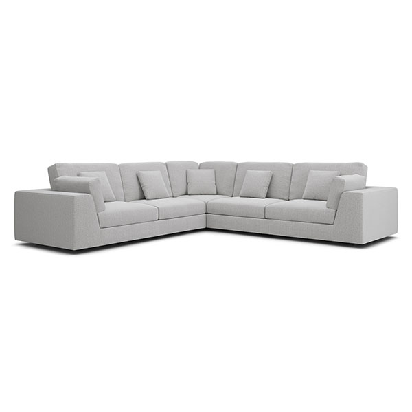 Perry Modular Sofa Set 01 in Gris Fabric