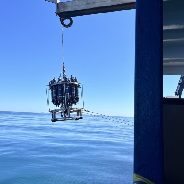 FIrst CTD Being Deployed Leg 1 FIrst CTD Being Deployed Leg 1