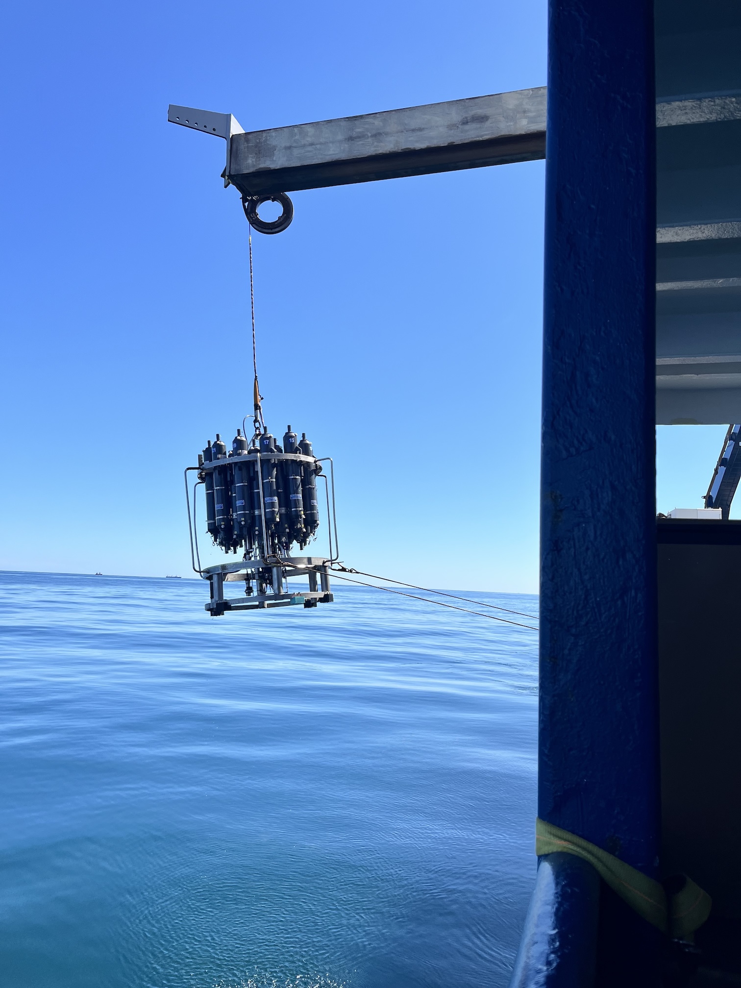 FIrst CTD Being Deployed Leg 1 FIrst CTD Being Deployed Leg 1