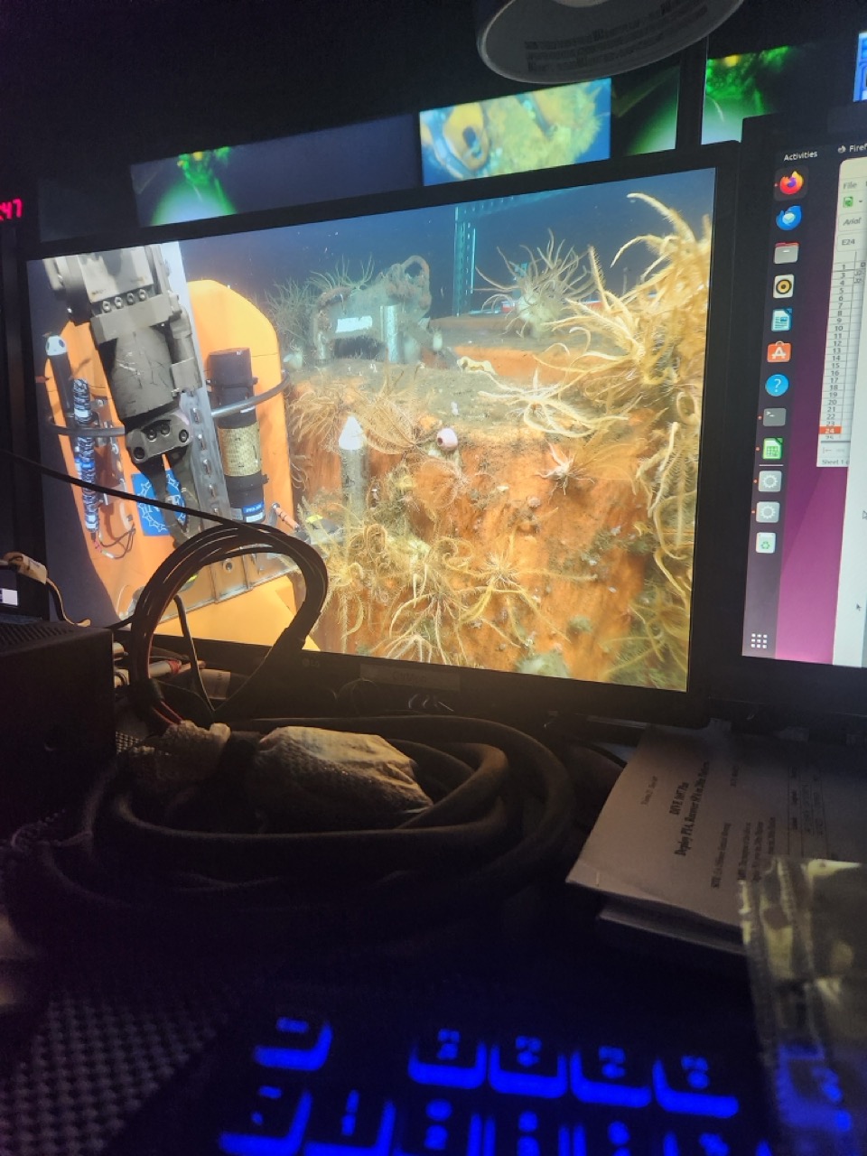 Control van view of the shallow profiler mooring