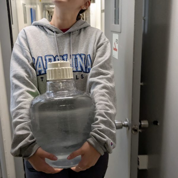 Ari carrying water on R/V Atlantis