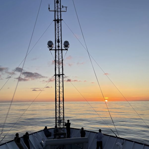 Sunset from the bow