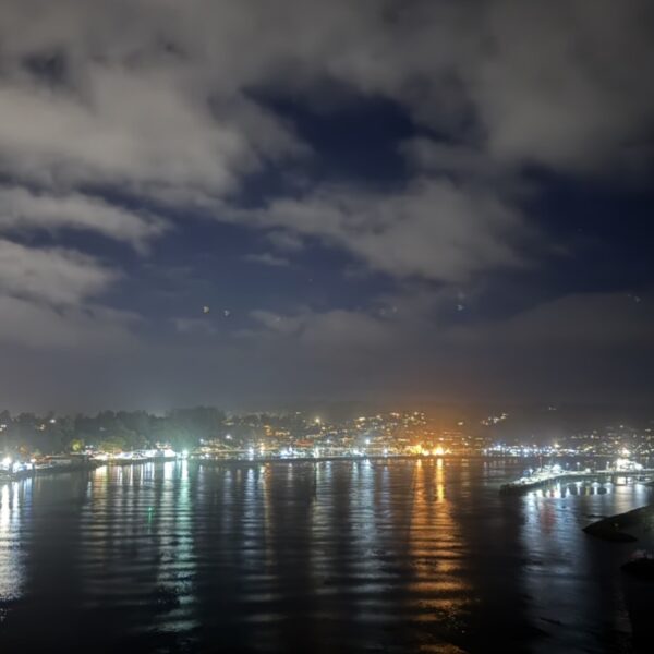 Yaquina Harbor at Night