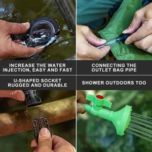 Outdoor Solar Heated Shower Bag 20L with Removable Hose 45°C Hot Water Temp