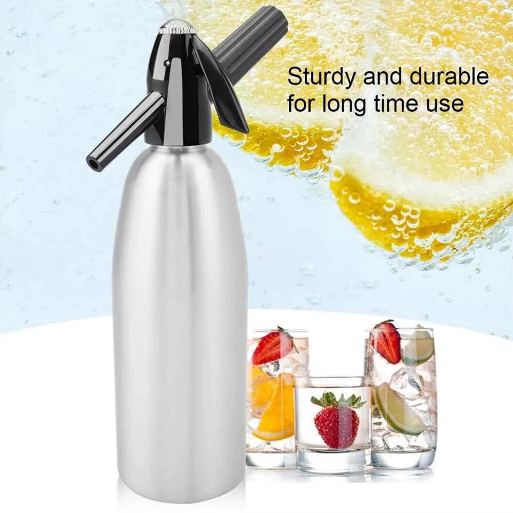 1L Aluminum Professional Soda Water Siphon Spark  Bar Kitchen Dispenser