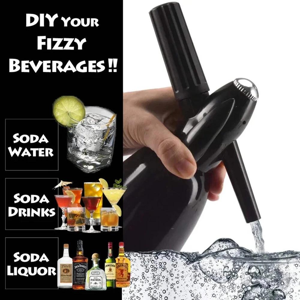 1L Aluminum Professional Soda Water Siphon Spark  Bar Kitchen Dispenser