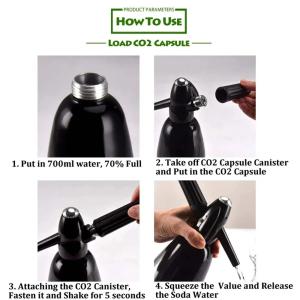 1L Aluminum Professional Soda Water Siphon Spark  Bar Kitchen Dispenser
