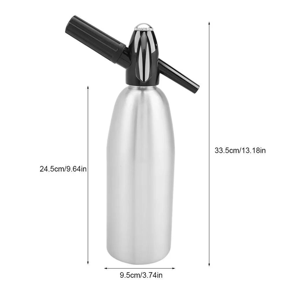 1L Aluminum Professional Soda Water Siphon Spark  Bar Kitchen Dispenser