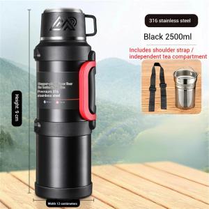 2.5L Vacuum Thermos Water Bottle 316 Stainless Steel Large Capacity Keep Warm Outdoor Travel Hiking Camping Traveling