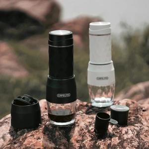 3 -in-1 Portable Coffee Machine Hot/Cold Water Manual Espresso Maker For Capsule & Ground Hand Press Brewer Hiking Travel