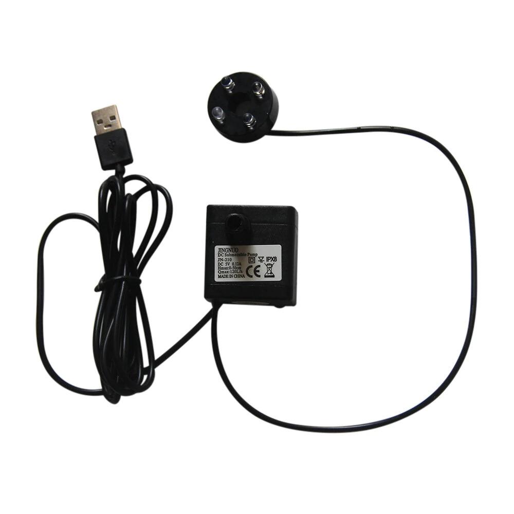 Solar Powered Water Pump 5W 5V Monocrystalline Panel USB LED for Fountain Outdoor Garden Landscape Adjustable Flow Eco-Friendly