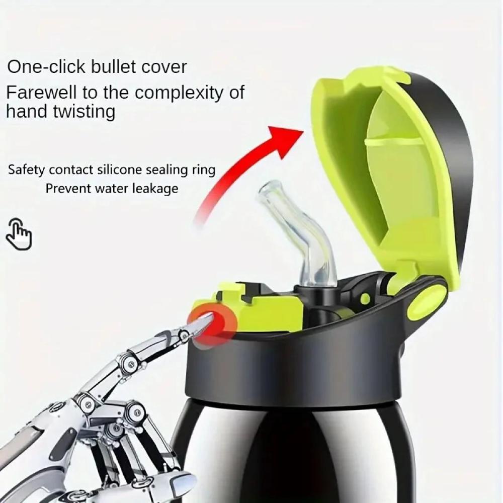 500ml Portable Cycling Water Bottle, Large Capacity 304 Stainless Steel Sports Bottle