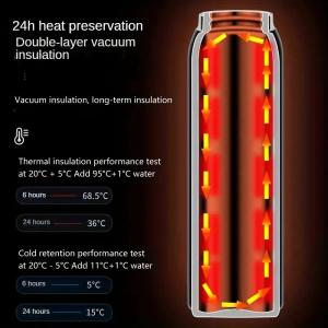 500ml Portable Cycling Water Bottle, Large Capacity 304 Stainless Steel Sports Bottle