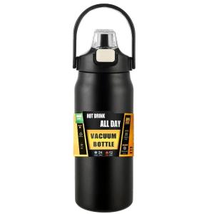 1500ml Large Capacity Portable Thermos Bottle with Straw, 304 Stainless Steel, Thermal Mug, Cup, Coffee Cup, Sports Flasks, Cold and Hot Water Bottle