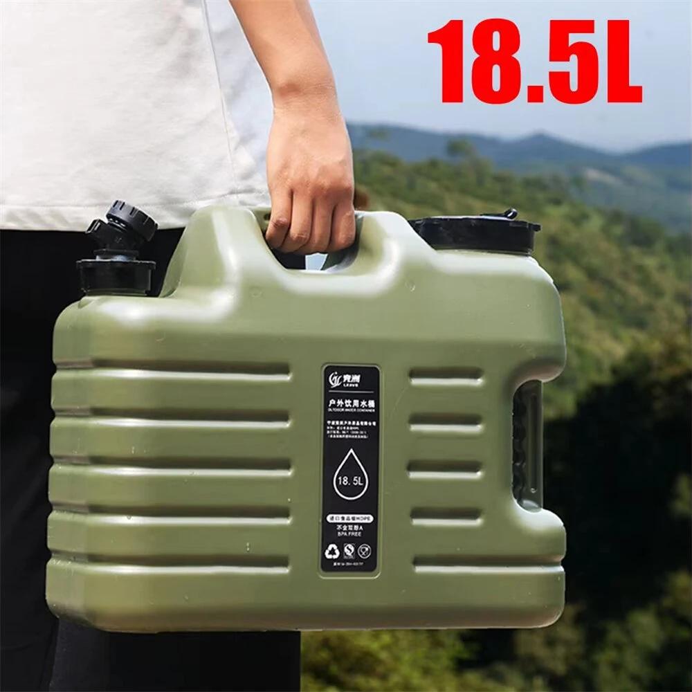 IPRee Camping Water Container Portable Car Driving Water Tank 18.5L Large Capacity Outdoor Water Bucket with Faucet Picnic Accessories