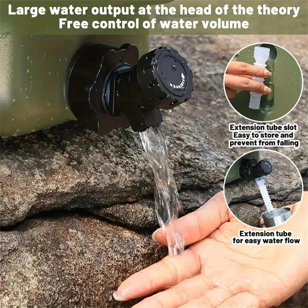 IPRee Camping Water Container Portable Car Driving Water Tank 18.5L Large Capacity Outdoor Water Bucket with Faucet Picnic Accessories