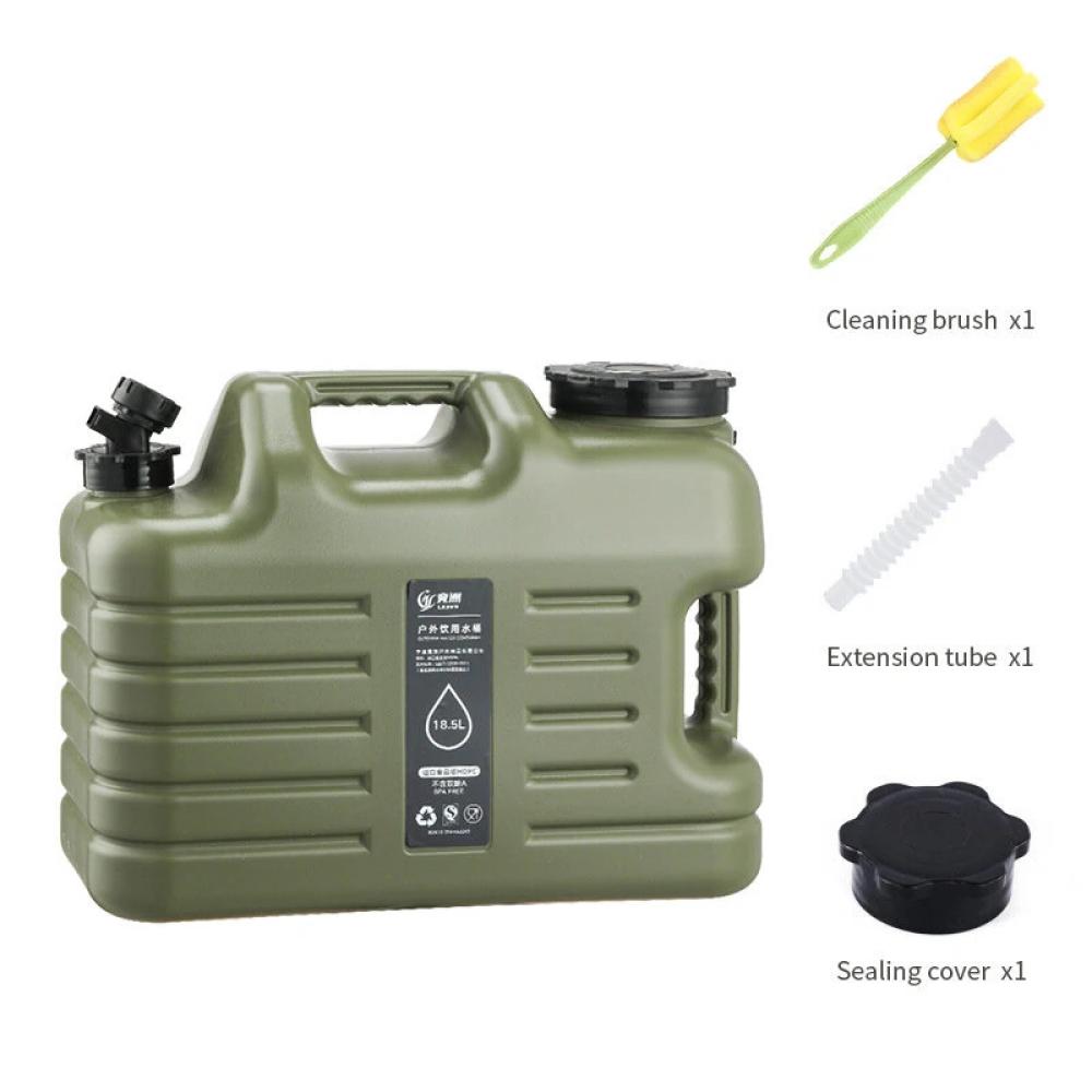 IPRee Camping Water Container Portable Car Driving Water Tank 18.5L Large Capacity Outdoor Water Bucket with Faucet Picnic Accessories