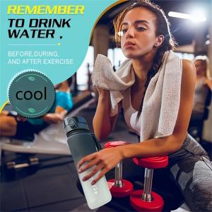 1L Large Capacity Sports Water Bottle Leak Proof Colorful Plastic Cup Drinking Outdoor Travel Portable Gym Fitness Jugs