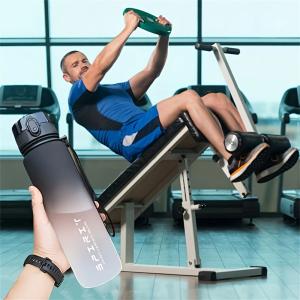 1L Large Capacity Sports Water Bottle Leak Proof Colorful Plastic Cup Drinking Outdoor Travel Portable Gym Fitness Jugs