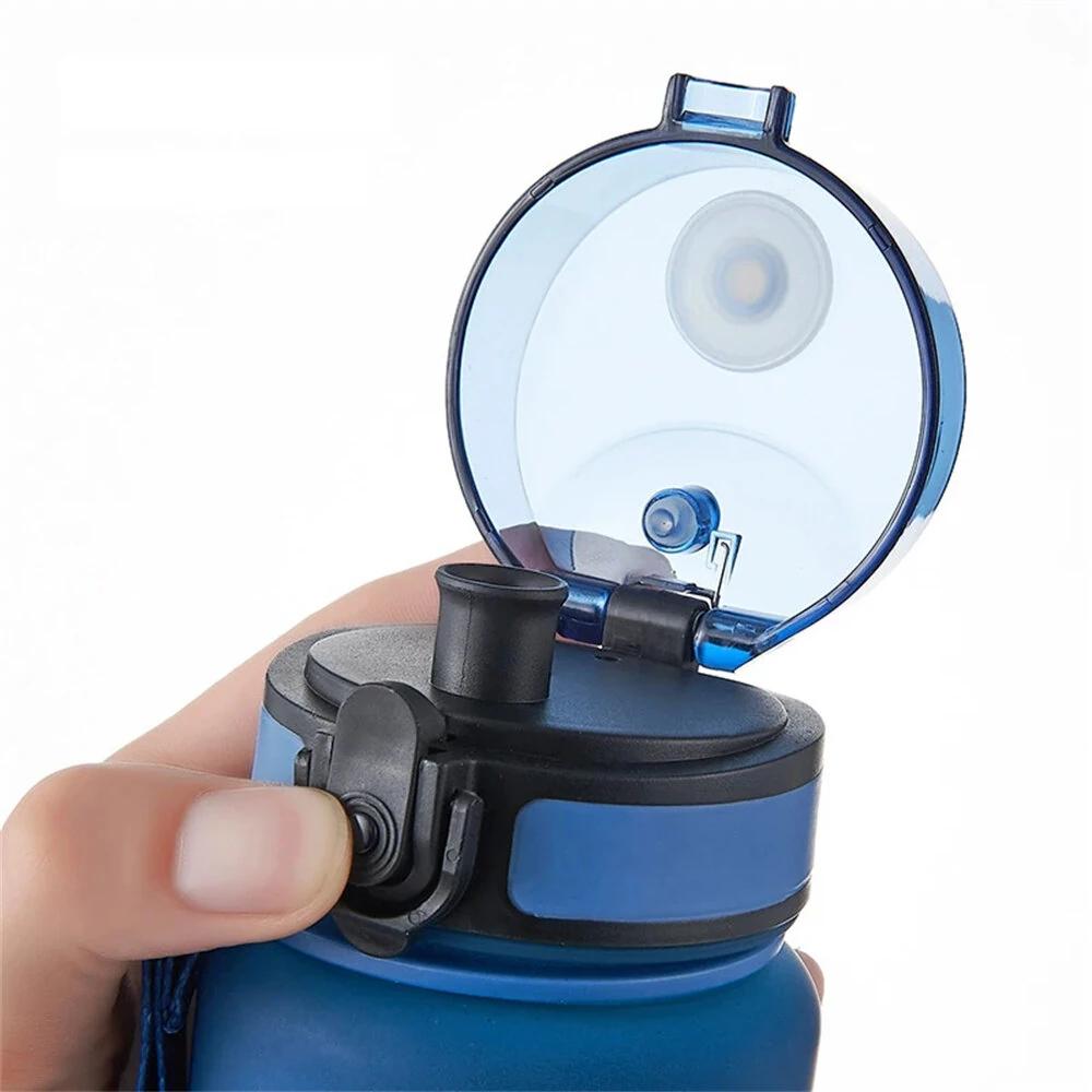 1L Large Capacity Sports Water Bottle Leak Proof Colorful Plastic Cup Drinking Outdoor Travel Portable Gym Fitness Jugs