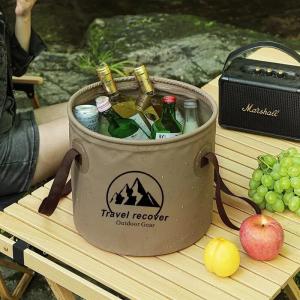 20L Collapsible Bucket Folding Large Capacity Leakproof Huge Loading Fishing Bucket Camping Water Bag Camping Supplies
