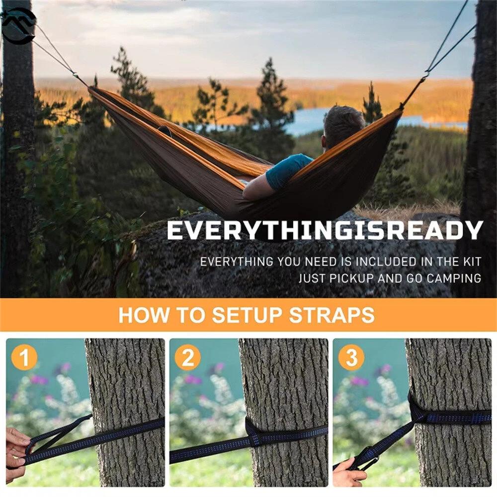 Portable Parachute Hammock 270x140cm Camping Survival