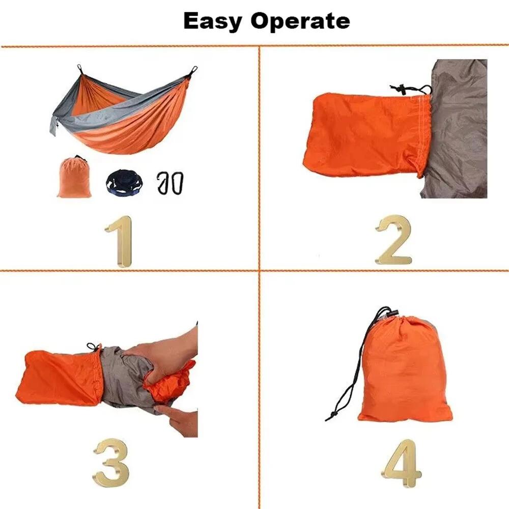 Portable Parachute Hammock 270x140cm Camping Survival