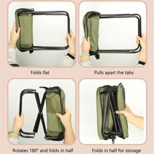 Foldable Backpack Stool Lightweight Outdoor Folding Chair for Fishing Travel