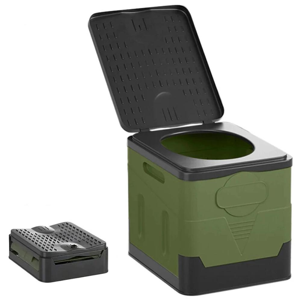 Portable Toilet Adult Outdoor Porta Potty, Collapsible Waterproof Sturdy