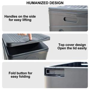 Portable Folding Toilet Potty for Adults Kids Cover Design Reusable Toilet
