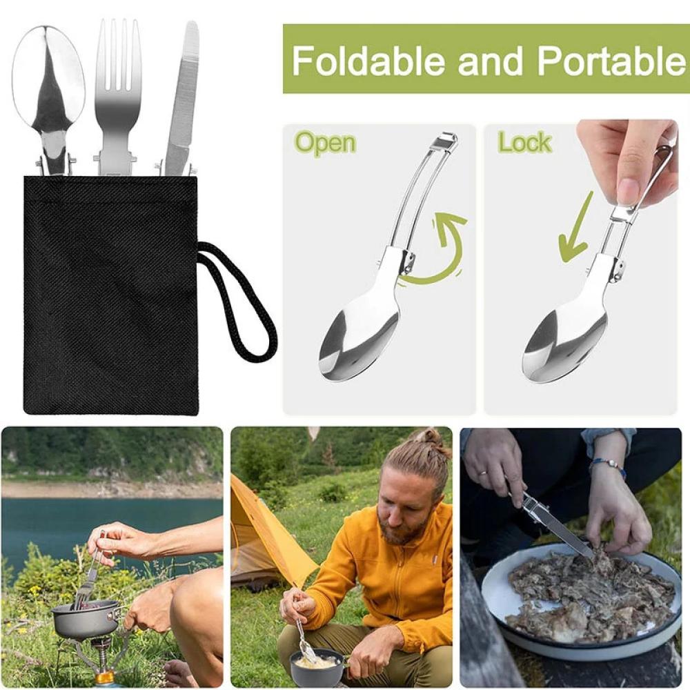 Lightweight Aluminum Alloy Camping Pot Hiking Tableware Set Outdoor Stove Pot Pan & Plastic Bowl Outdoor Cookware