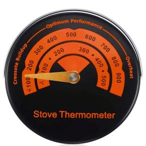 Wood Stove Thermometer Magnetic Gas Top Temperature Meter with Large Dial Avoiding Overheat Fireplace 