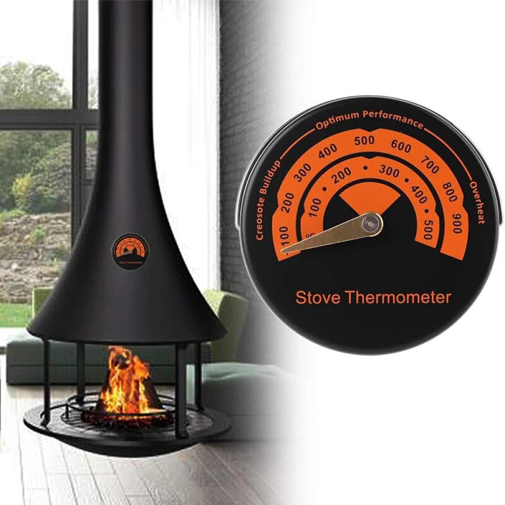 Wood Stove Thermometer Magnetic Gas Top Temperature Meter with Large Dial Avoiding Overheat Fireplace 