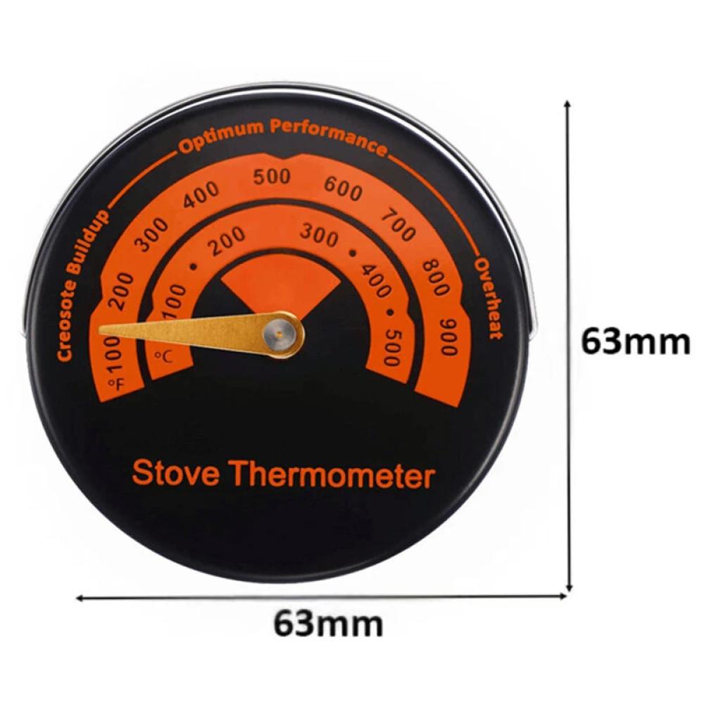 Wood Stove Thermometer Magnetic Gas Top Temperature Meter with Large Dial Avoiding Overheat Fireplace 