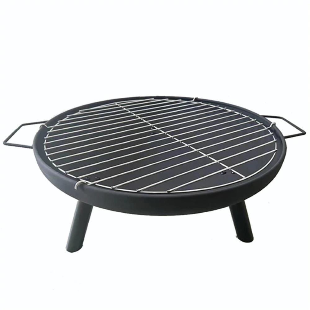 Round Utility Grill Fire Pit Stove Simple Cauldron for Outdoor or Yard. Nice!