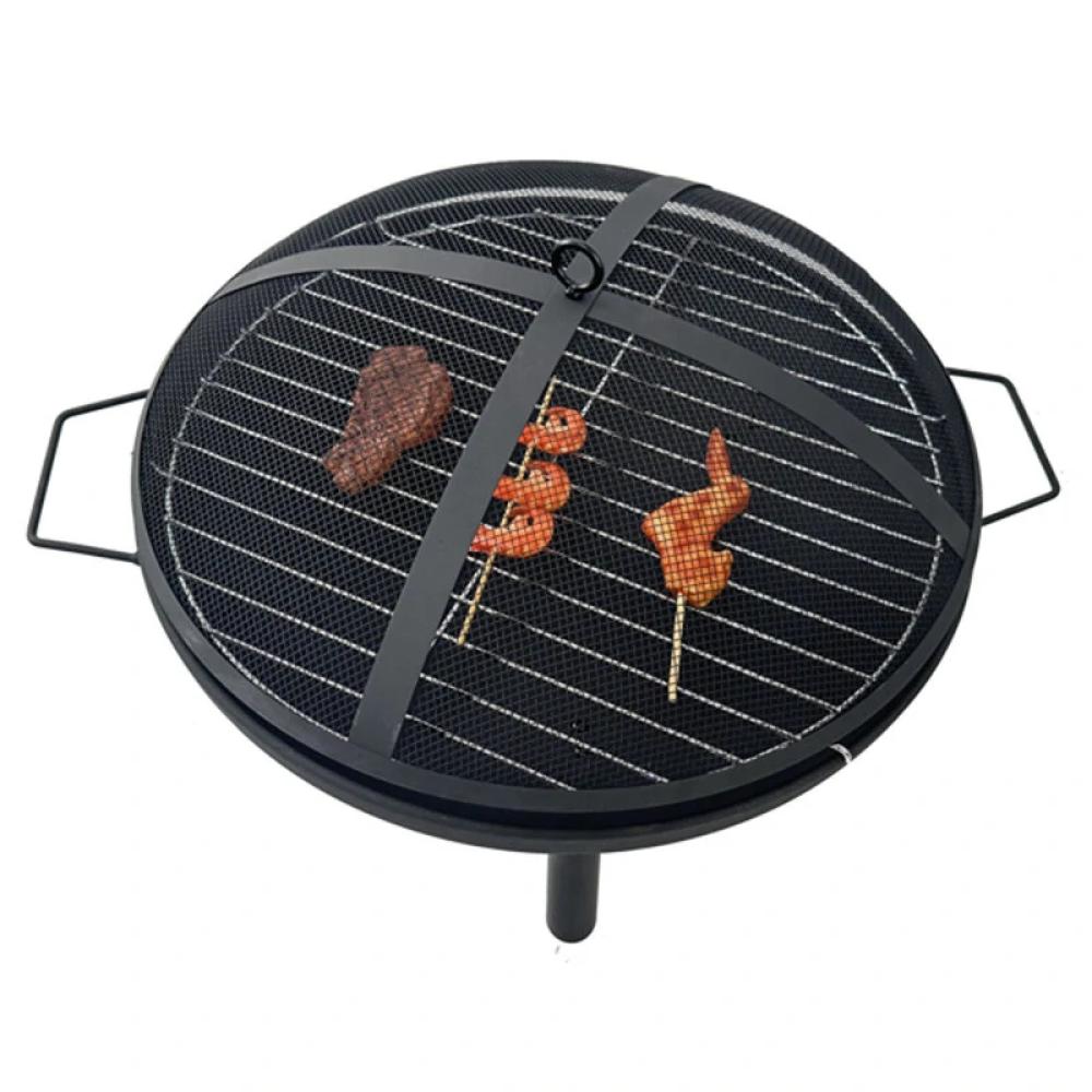 Round Utility Grill Fire Pit Stove Simple Cauldron for Outdoor or Yard. Nice!