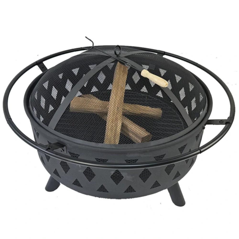 32 inch Wood Burning Fire Pit Stove Firepit Heater with Poker