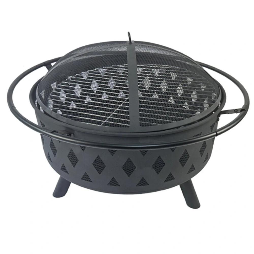 32 inch Wood Burning Fire Pit Stove Firepit Heater with Poker