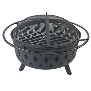 32 inch Wood Burning Fire Pit Stove Firepit Heater with Poker