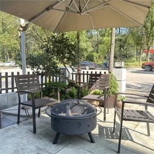 30in. Fireplace with Spark Screen Poker, Fire Pit for Outside Wood Burning