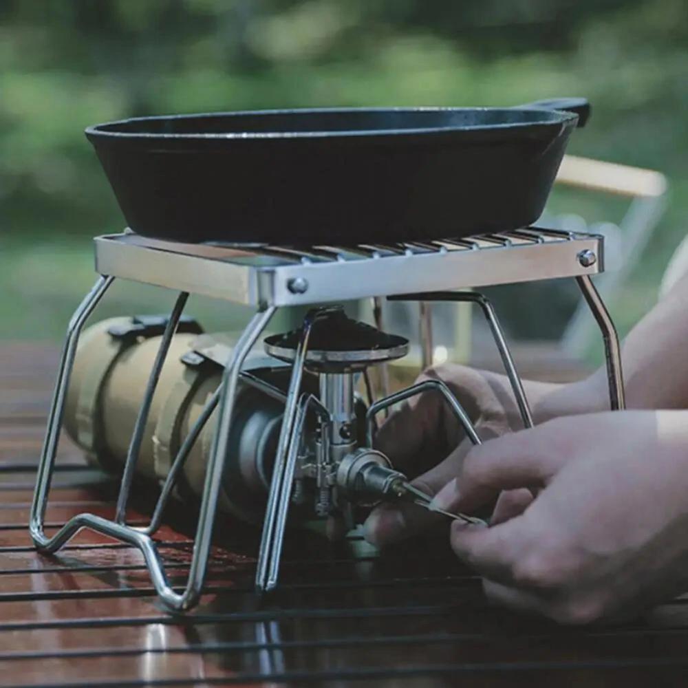 Outdoor Portable Foldable Stove Stand Rack BBQ