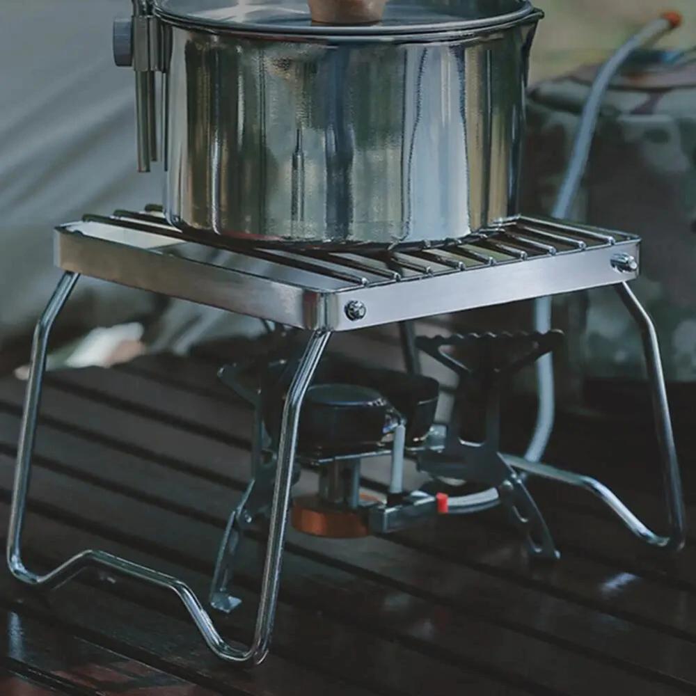Outdoor Portable Foldable Stove Stand Rack BBQ